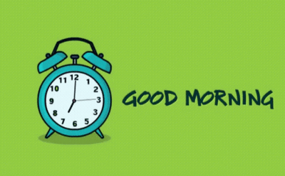 Alarm Clock Saying Good Morning GIF