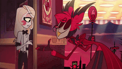 Alastor And Charlie Morningstar Conversation GIF