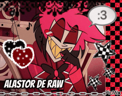 Alastor De Raw Speech Bubble Saying 3 GIF