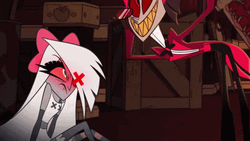 Alastor Discussing With Vaggie GIF
