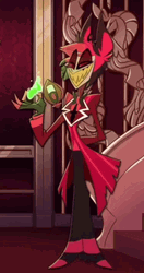 Alastor Hazbin Hotel Flaming Power GIF