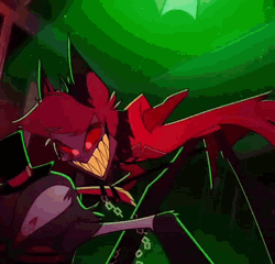 Alastor Hazbin Hotel Red Green Light GIF