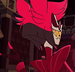 Alastor Piercing Look GIF