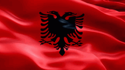 Albania Red Black Flag