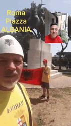 Albania Rome Skandberg Statue GIF