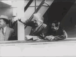 Albert Einstein Calls Someone GIF