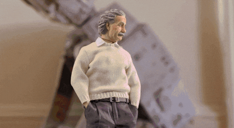 Albert Einstein Face Off GIF