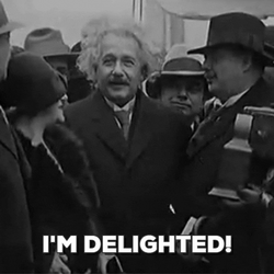 Albert Einstein Is Delighted GIF