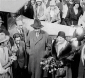 Albert Einstein Removes Hat GIF