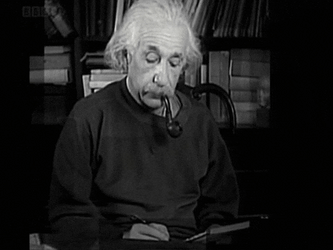 Albert Einstein Smokes GIF