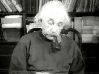 Albert Einstein Smoking Pipe GIF