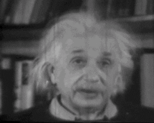 Albert Einstein Speaking With Someone GIF