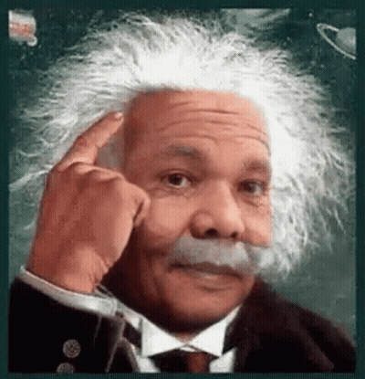 Albert Einstein Suit Tie Mustache White Hair GIF