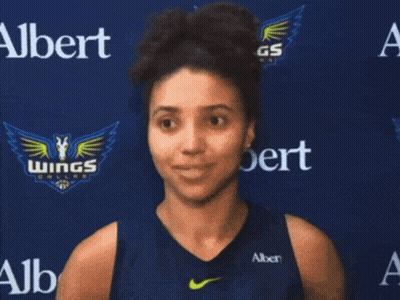 Albert Wings Female Basketball Player Smiling GIF