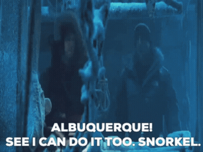 Albuquerque See I Can Do It Too Snorkel Blue Background GIF