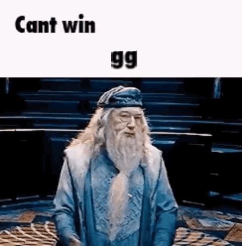 Albus Dumbledore From Harry Potter Is Standing In A Room With A Beard And A Hat . GIF
