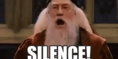 Albus Dumbledore Saying Silence GIF