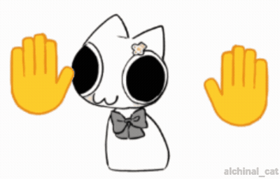 Alchinal Cat Drawing With Two Hands Behind GIF