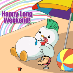 Alert It's Happy Long Weekend Let Go Out GIF