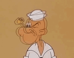 Alert Popeye Looking GIF