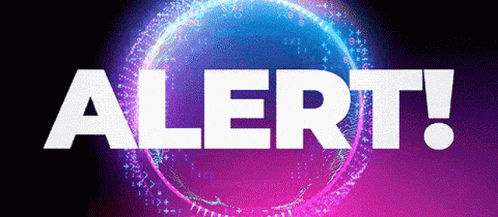 Alert Text On Purple Background GIF