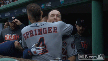 Alex Bregman Energetic Flipping Out GIF