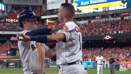Alex Bregman Happy Chest Bump GIF