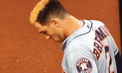 Alex Bregman Looking Down GIF