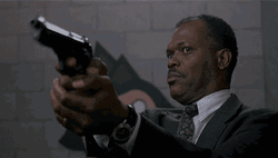 Alex Cross Shaking While Pointing Gun GIF