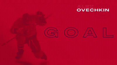 Alex Ovechkin Poster With Man's Face In Background GIF