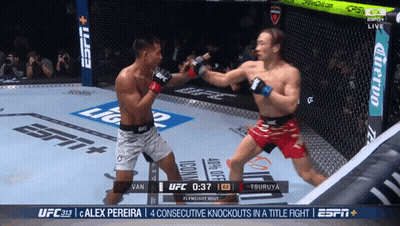Alex Pereira Vs Tsuruya Boxing Match GIF