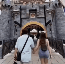 Alexa And Kd Walking In Disneyland GIF
