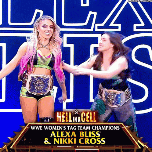 Alexa Bliss And Nikki Cross Are Wwe Tag Team Champions GIF