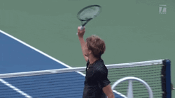 Alexander Zverev Raising His Racket