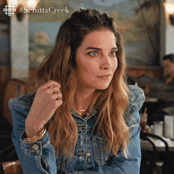 Alexis Rose Eagerly Listening GIF
