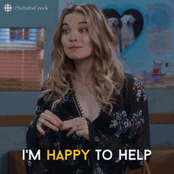 Alexis Rose I'm Happy To Help GIF