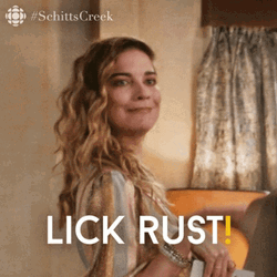 Alexis Rose Thank You Lick Rust GIF