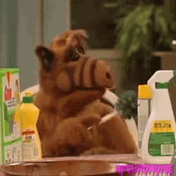 Alf Cleaning Loop GIF