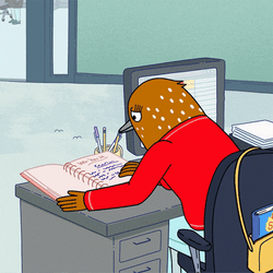 Ali Wong Bertie Looking At Its Schedule GIF