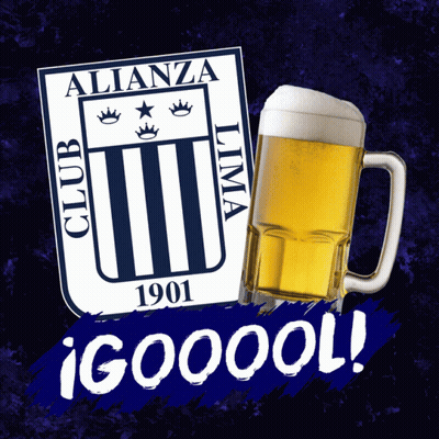 Alianza Lima Logo With Beer Mug GIF