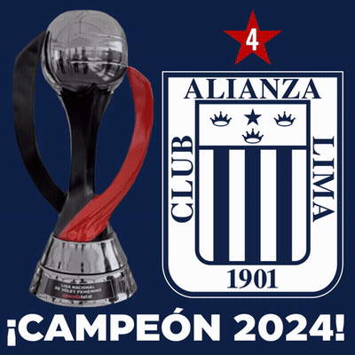 Alianza Lima Logo With Silver Trophy GIF