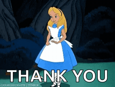 Alice From Alice In Wonderland Says Thank You GIF