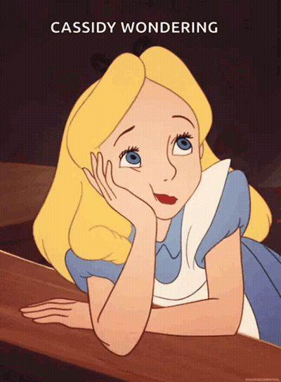 Alice In Wonderland Cassidy Wondering GIF