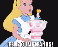 Alice In Wonderland Feliz Cumpleaños GIF