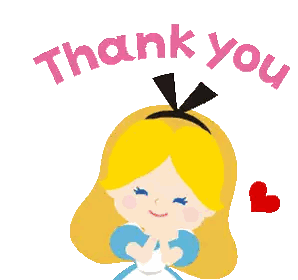 Alice In Wonderland Saying Thank You Sticker
