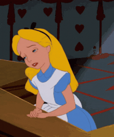 Alice In Wonderland With Hearts GIF