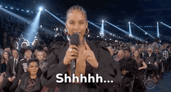 Alicia Keys Shhhh In A Concert GIF