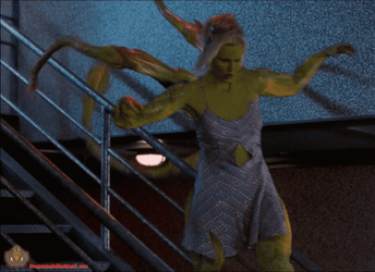 Alien Chestburster Backing Up Stairs GIF