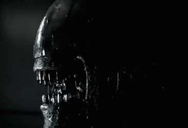 Alien Chestburster Emerging From Xenomorph Mouth GIF