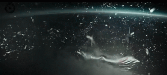 Alien Chestburster Leaping From Space GIF